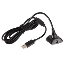 New Black USB Charge Cable For Play Charger Adapter For XBOX 360 Controller FE