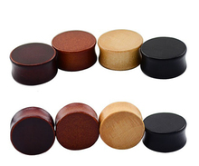 22mm hot fashion wood plug jewelry natural body piercing 4 different color each 2pcs