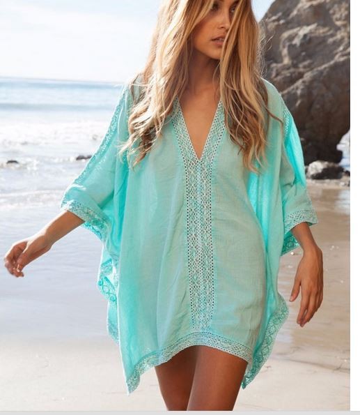 blue cotton cover up26