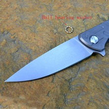 Russian shirogorov 95 hunting knife blade folding knife stone blue titanium bearing washer handle hunting survival
