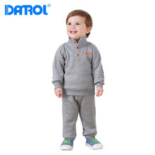 DANROL 2015 new cotton spring children boys girls autumn spring 2pcs clothing set baby shirt+pants sets retail 1-4 yrs(China (Mainland))