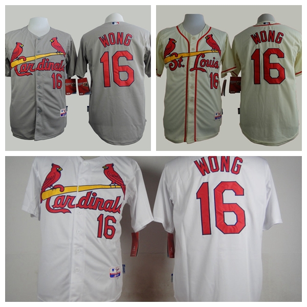 Cheap Mens St. Louis Cardinals Jerseys #16 Kolten Wong Baseball Jersey,100% Embroidery Logos ...