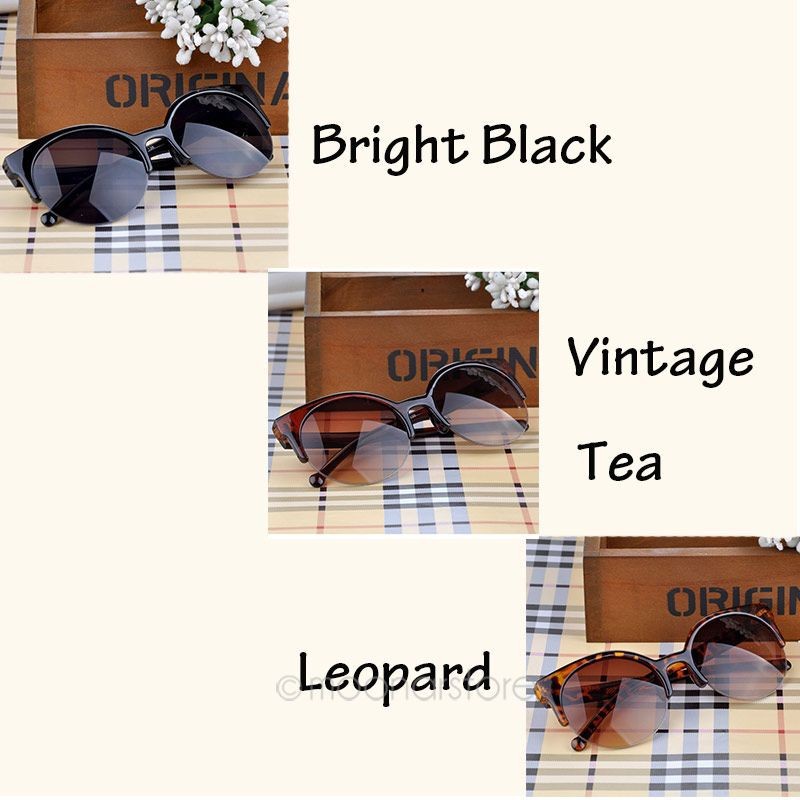 2015 Women Sunglasses Vintage Retro Cat Eye Round Sunglasses Fashion