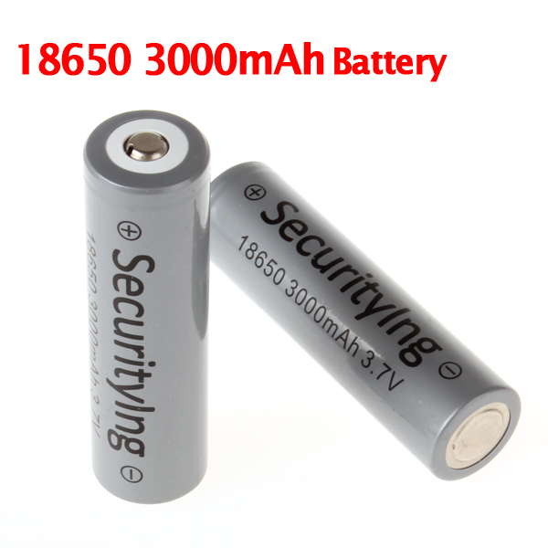 Hot Sale 2Pcs pair High Quality SecurityIng 3 7V 3000mAh 18650 Rechargeable Li ion Battery for