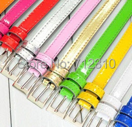 Hot Sale Multi Color PU Leather Thin Women Belt metal buckle wild Casual Belts PY43