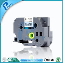 Compatible for brother p-touch printers 36mm TZe label printer tape tze-161 tze 461 black on clear label cassette