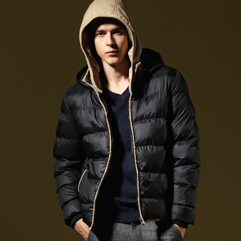 New Arrival Men Winter Fashion Casual Down Parka Hooded Man Coat Jacket Windproof High Quality Plus Size MWM516