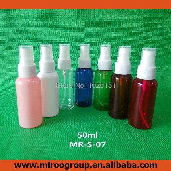 Free Ship 50pcs lot 50ml Mini Plastic Small Empty Spray Bottle for Makeup Skin Care Travel