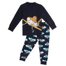 New Cartoon Kids Planes Pajamas Set Boys Long Sleeve Spring Autumn Sleepwear Clothing Baby Lovely Pyjamas