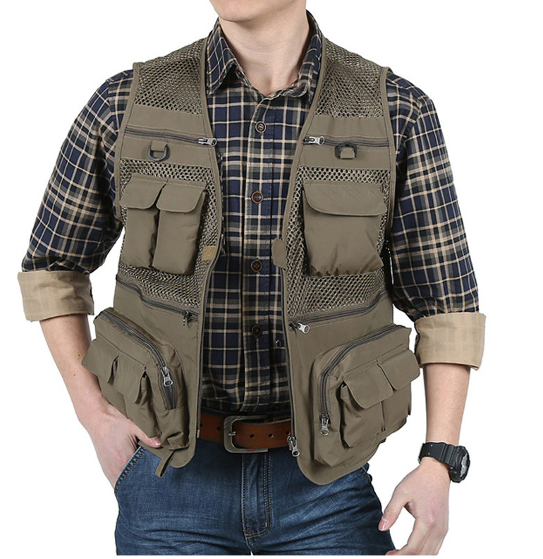 New Fishing Vest Fishing Pack Outdoor Multifunctional Men’s Photography Camping Clothes Fly Fishing Vest Coats