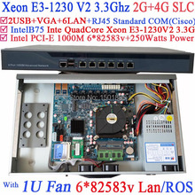 A buon mercato router firewall pc con 6 porte lan inte quad Core xeon e3-1230 v2 3.3 ghz no graphic 2g di ram 4g Slc