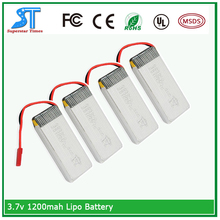 4pcs RC Lipo Batteries 3.7v 1200mAh 30C RC LiPo Battery JST Connector Plug For RC Drone Quadcopter Free shipping