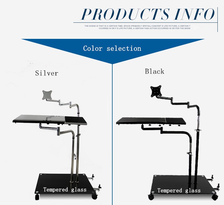 OK611 Bedside Moving Laptop Stand Adjustable Sofa Computer Monitor