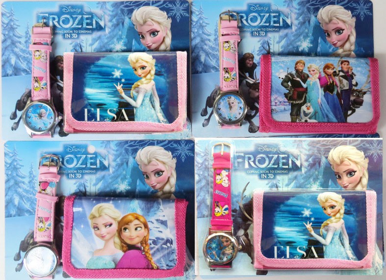 factory-price-Free-shipping-new-10pcs-lot-frozen-kids-watch-with-wallet-best-gift-for-Girs
