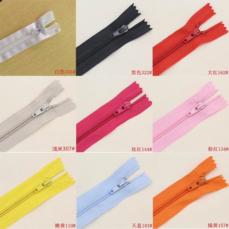 Description Picture 2 of item10 Pieces/Pack Long Zipper Zip Ziper Plastic 3# 12cm 15cm 20cm 25cm 30cm 35cm 40cm 45cm 50cm 55cm 60cm For Sewing Bag Garment