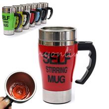 Hot Sale 6 colors Stainless Steel Lazy Self Stirring Mug Auto Mixing Tea Milk Coffee Cup Office Home Gift Eco-Friendly