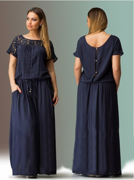 a plus size dress plus length attire blue