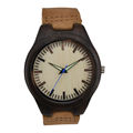 2016Men s Wooden Watch Quartz Movement Luminous Analog Wristwatch Bamboo Case Quartz Watch Lover Watches Gift