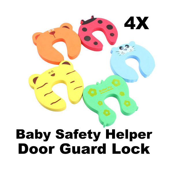 Lot of 4pcs Baby Helper Door Stop Finger Pinch Guard Lock Free Shipping