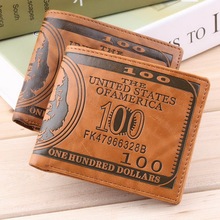 1pc new fashion Men PU Leather Wallet Pockets Card US Dollar Bill Money Wallet Man BIFOLD Wallet Dollar Wallet