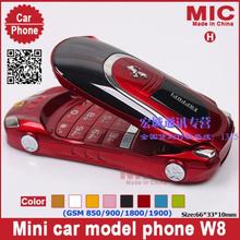Russian keyboard Dual SIM Card flip small size mini sport supercar luxury car model cell mobile phone W80 cellphone P90
