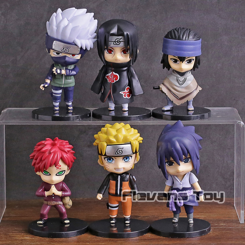 Naruto Set 8pcs Sasuke Sakura Kakashi Hinata Gaara Itachi Minato Figure 6.5CM