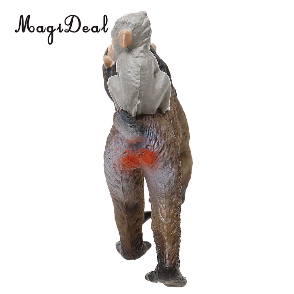 Realistic Mandrill Female Baby Monkey Model Action Figure Kids Toys Gift