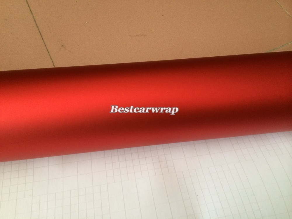 Red Metallic Matt chrome red vinyl wrap film 3m 1080 red matte chrome Foile (2)