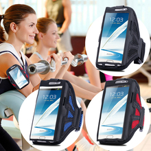 Protection Grid Pattern Running Armband General Case For Samsung Galaxy Note234 Classic Sport Holder Belt GYM Retail SGSac1080