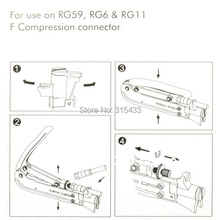 Professional Compression Crimping Tool H548A RG6 RG59 RG11 COMPRESSION TOOL COAX COAXIAL CRIMPER F RG6 CONNECTOR