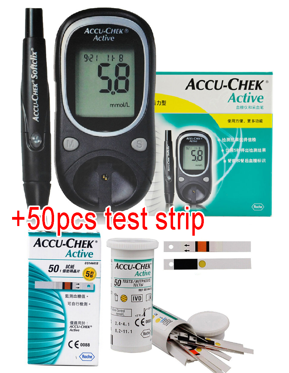 ACCU CHEK Active High quality health care blood glucose meters