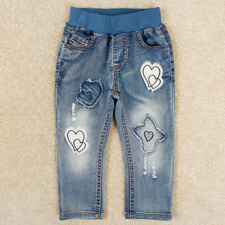 Nova brand baby girl kids jeans 2014 new spring/autumn lovely thousers for children girl G5145
