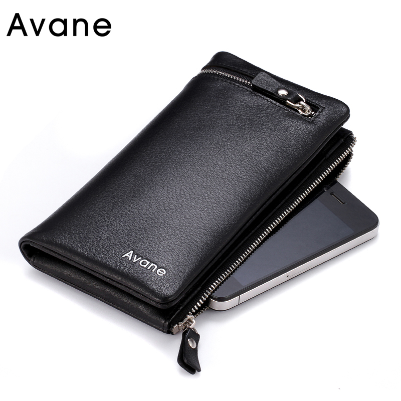 2014 fashion men  Avane  male wallet long wallet clutch male wallet genuine cowhide leather mobile phone bag