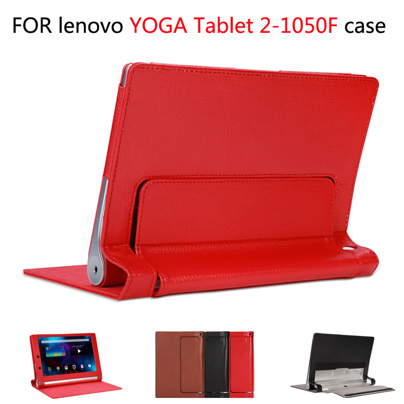 Good quality leather stand case cover For Lenovo YOGA Tablet 2 1050F leather case for For