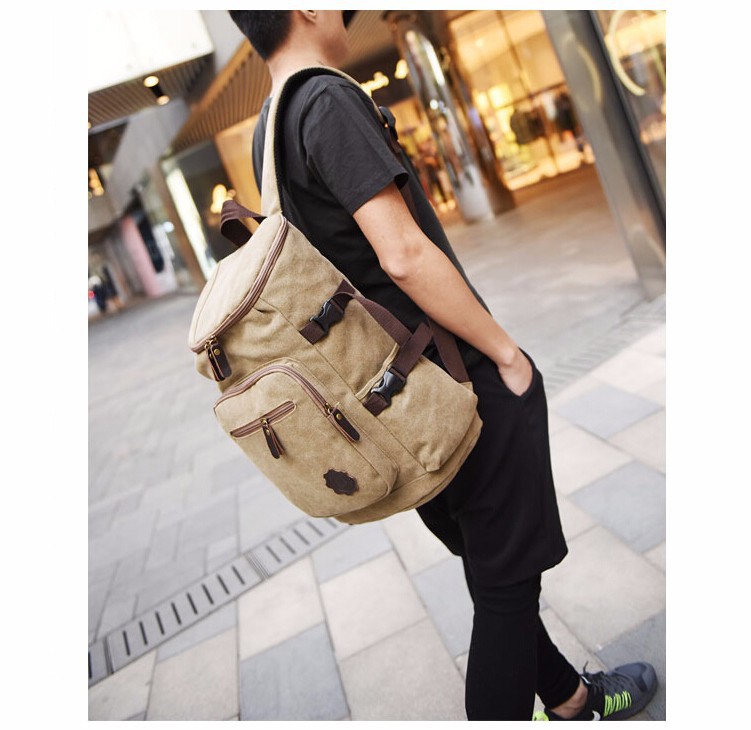 High capacity Vintage Backpack Fashion High quality boy school bag Casual Travel Bags men Canvas Backpack (25)