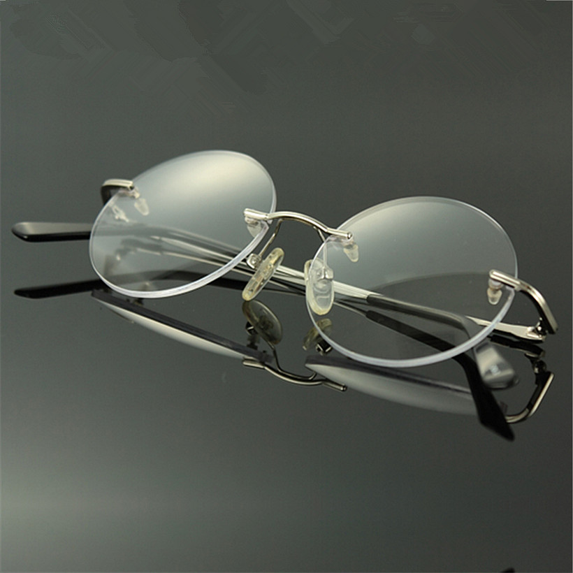 Memory Titanium Alloy Harry Rimless Frames Men Women Retro Round Frame Fashion Male Female Eyeglasses