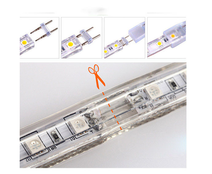Red 220V LED Strip Light Waterproof 20 100M 60 LEDs/ meter Bright