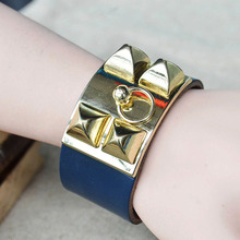 The hoop rivet leather one direction charm secret bracelets men for women bangles steampunk rock vintage