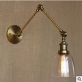 America RH Style Loft Industrial Wall Lamp With Glass Lampshade Vintage Edison Wall Sconce Lampara Pared
