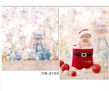 5ft*6.5ft Backdrops Photography Christmas Backdrop for Baby Photos Studio Snow Man Toy Fotografia Background