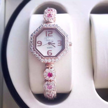 2014 caliente de lujo para mujer a estrenar del reloj con cristal de piedra reloj mujeres de SWIS Argent hora de acero inoxidable reloj de cuarzo con Logo