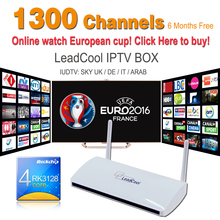 Sky UK DE IT Deutsch Indian Sport Max TV Box Leadcool Android 4.4 512M/8G With Six Months Free Iptv Account 1300 Europe Channels