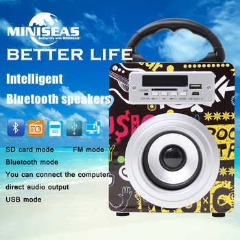 Miniseas красочный портативный Bluetooth динамик с Fm радио поддержка TF / SD карта или USB для Iphone Samsung бесплатная доставка