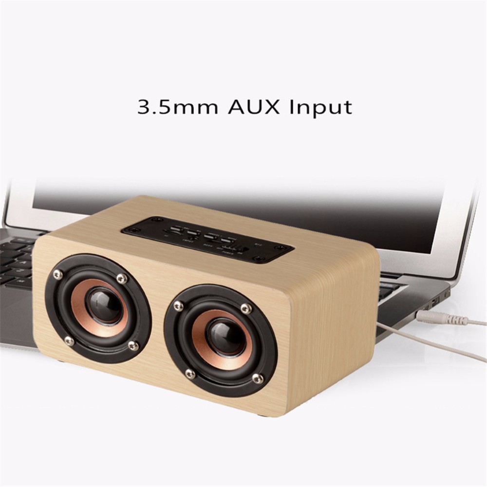 wooden bluetooth stereo speakers