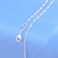 Jewelry Sample Order 20Pcs Mix 20 Styles 18 Genuine 925 Sterling Silver Link Necklace Set Chains