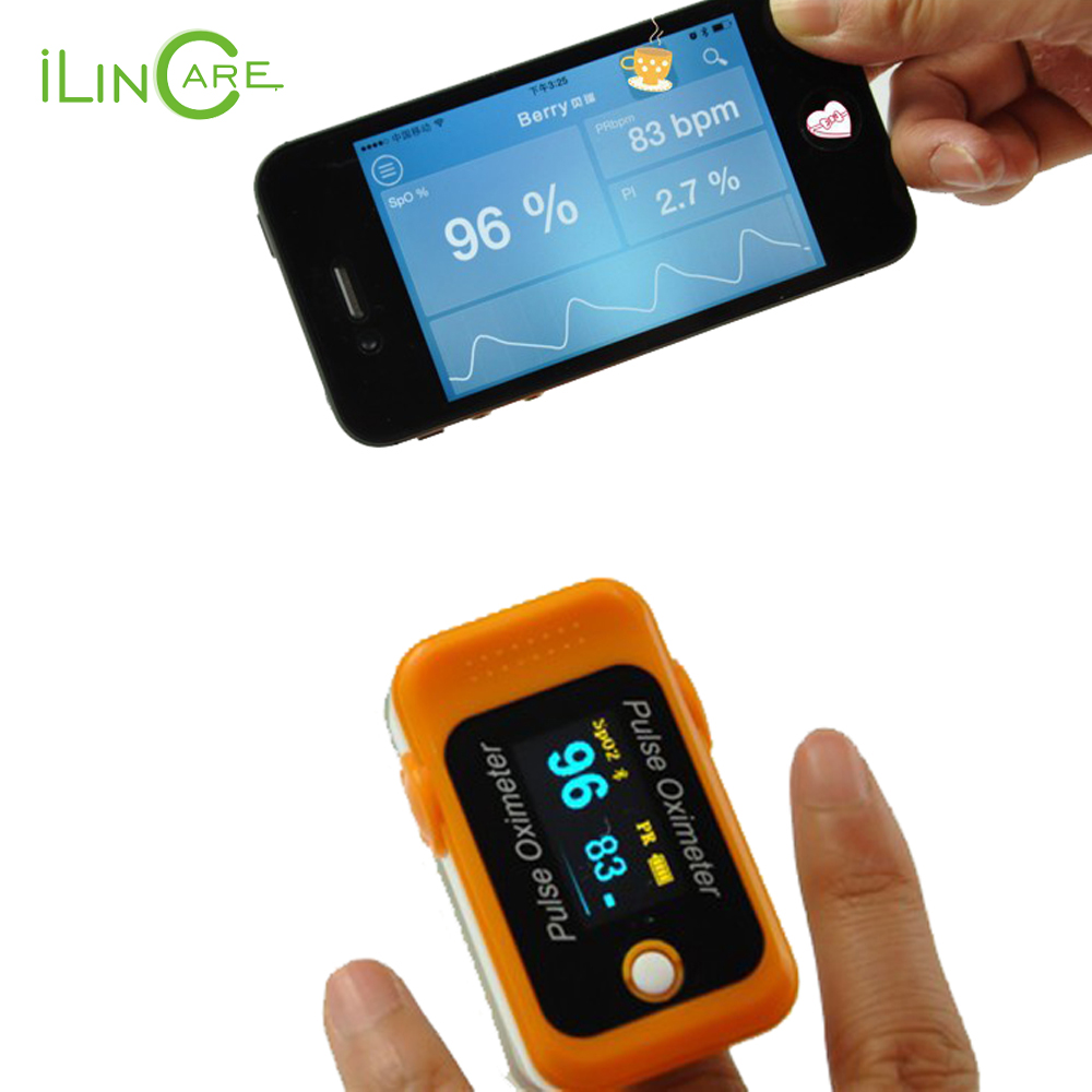 Bluetooth Fingertip Pulse Oximeter Digital SPO2 Blood Oxygen Saturation