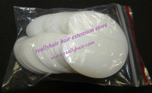 Free shipping 100pcs Round hair shield disc /Plastic heat fusion protector shield template for I tip hair extension