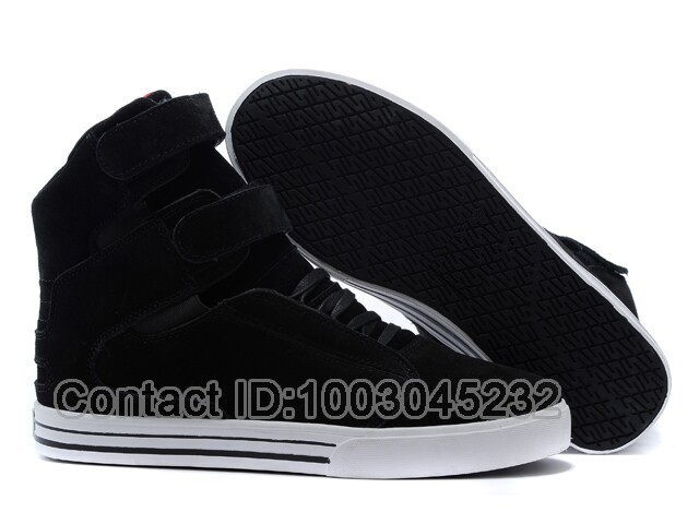 Wholesale Justin Bieber Supring T&K Society Black White Suede Full Grain leather High Top Skate Shoes