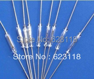 Free Shipping 100pcs/LOT Reed Switch 2X14MM GLASS White Color N/O Low Voltage Current