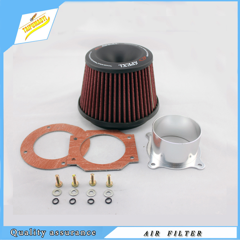 XH-8029 Apexi Universal Kits Auto Intake Air Filter 76mm Dual Funnel Adapter Useful  Air Intake Filter Free Shipping